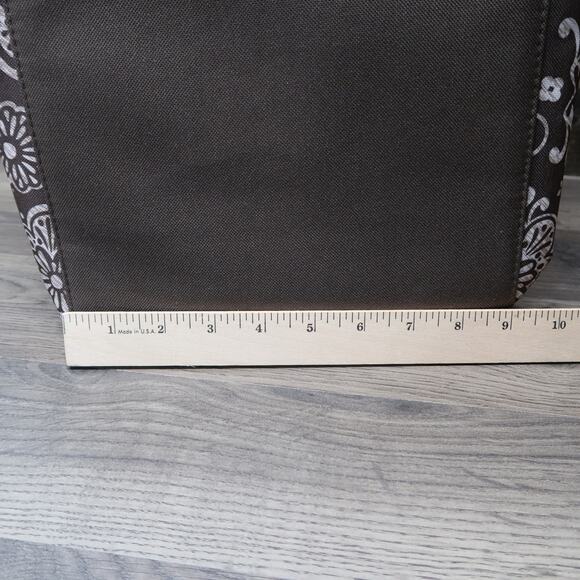 Thirty-One Duffle Tote Bag Zip Top Woodblock Floral - Picture 9 of 9